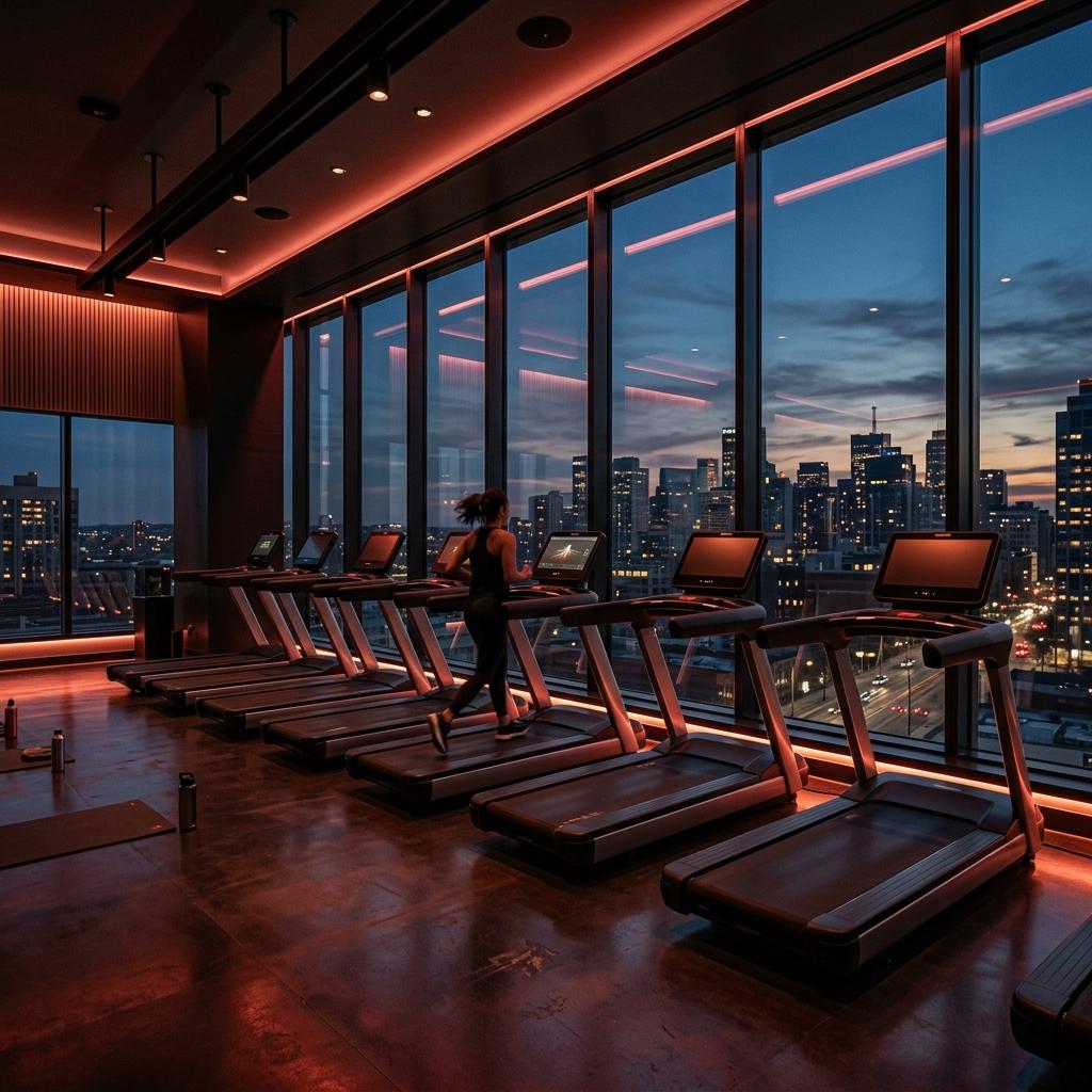 Cardio gym ambience equipment