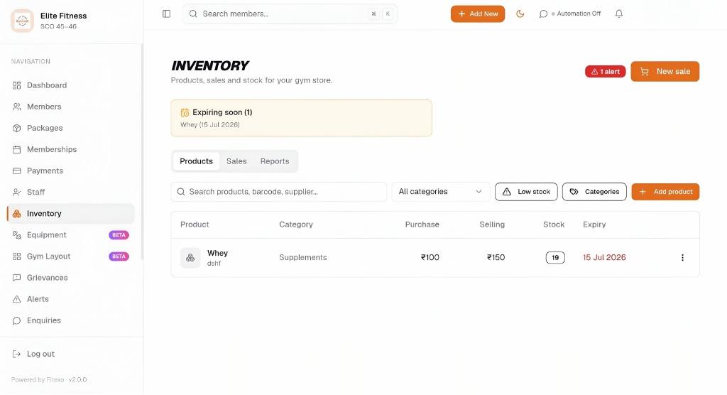 Inventory Management Screen Preview